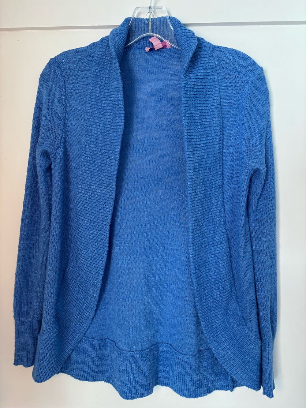Lilly Pulitzer Cornflower Blue Open-Front Shawl Cardigan size XS